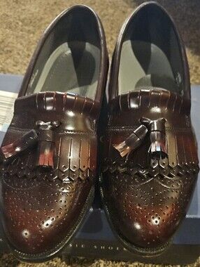 Dexter Men's Brown Leather Tassel Kiltie Loafers